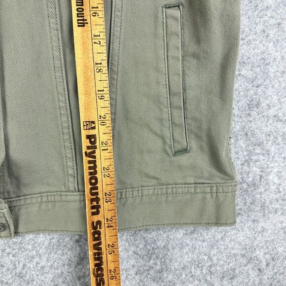Old Navy Jacket Womens Medium Boyfriend Utility Button Front Casual Layering NEW - Picture 14 of 14